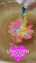 Load and play video in Gallery viewer, ‘UNICORN POOP’      bath bomb blasts of colour
