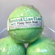 Load image into Gallery viewer, Coconut Lime Time 80 gram Bath Bomb

